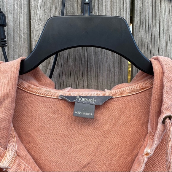 Natural Reflection Burnt Orange Textured Hoodie Women's Large - Picture 5 of 6